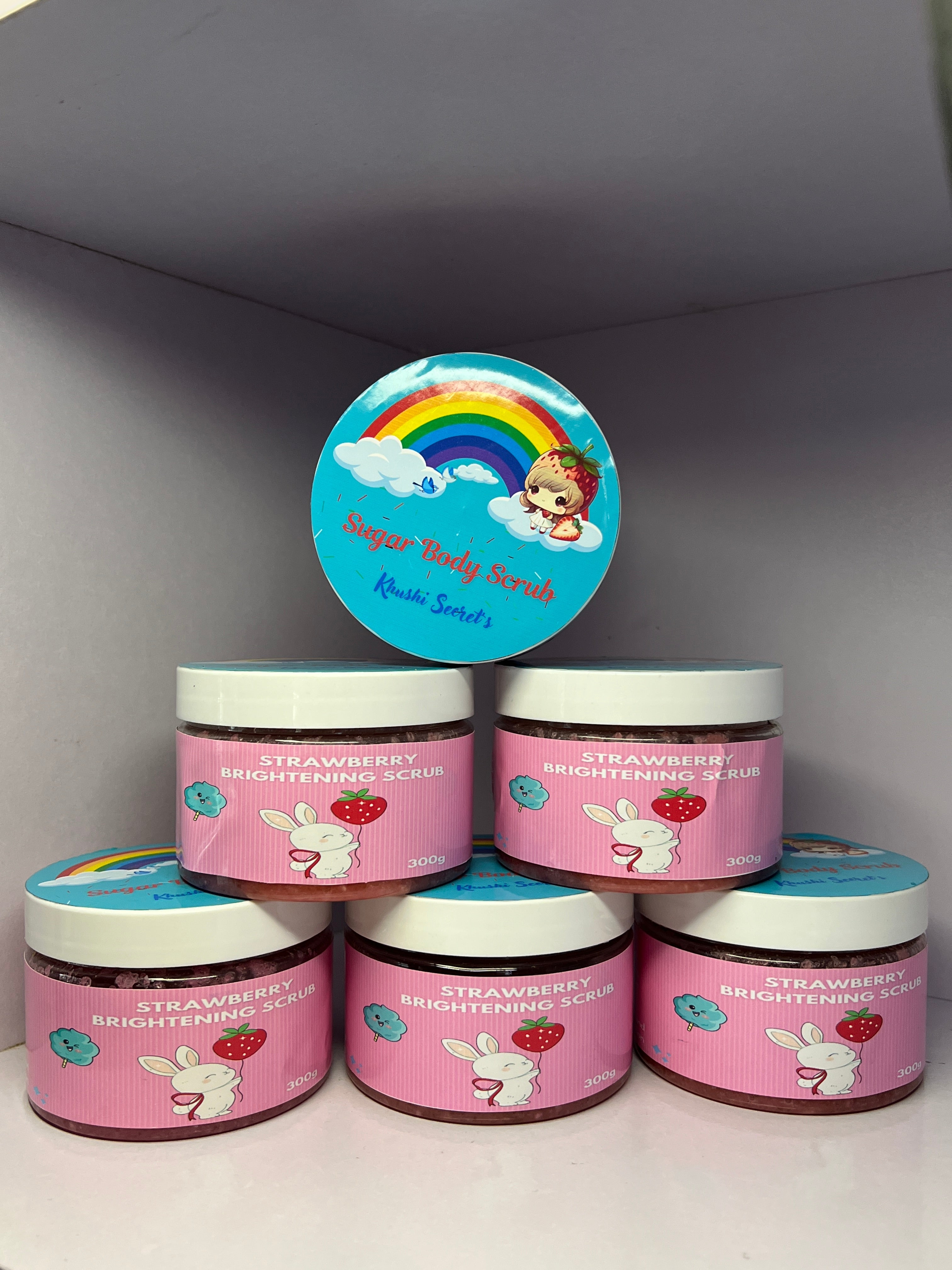 Strawberry whitening scrub